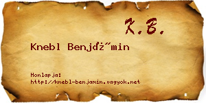 Knebl Benjámin névjegykártya